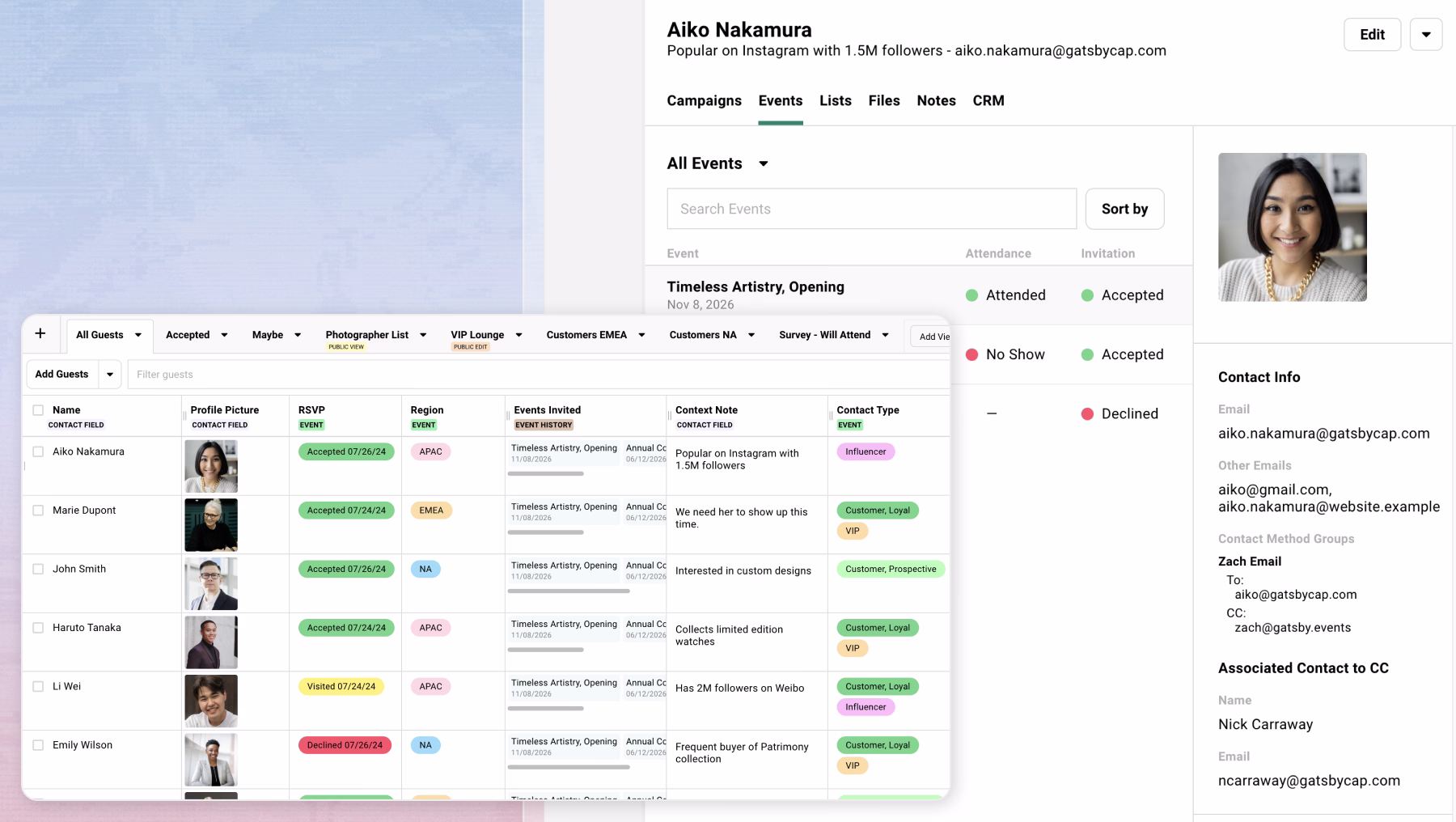 Screenshot from Gatsby